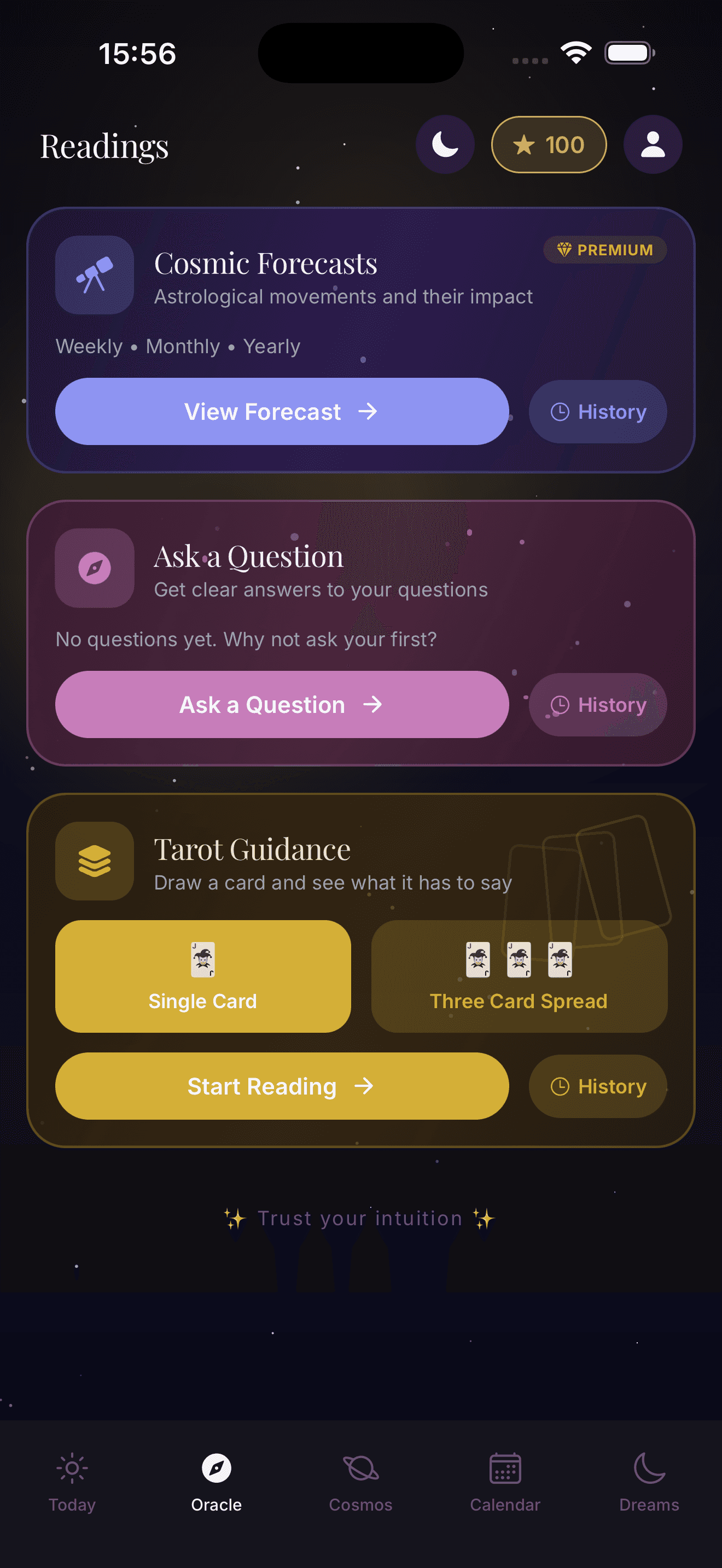 Lunaura Oracle — tarot, forecasts, and questions